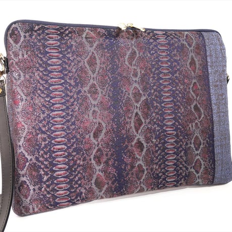 SUI Plus Bags　しかくバッグ（13インチPCバッグ）　No.16　パイソン紋様　一点物