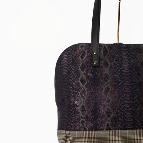 SUI Plus Bags　ラウンドトートバッグ　No.19　パイソン紋様　一点物