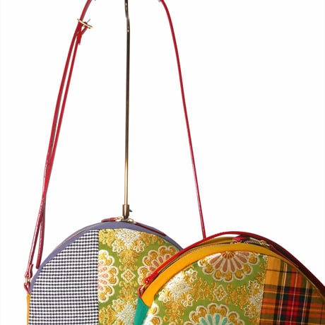 SUI Plus Bags　まんまるバッグ　No.20　唐花紋様　一点物