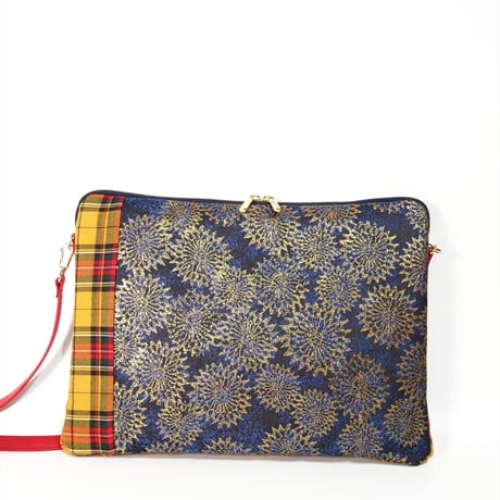SUI Plus Bags　しかくバッグ（13インチPCバッグ）　No.7　古都唐花　一点物