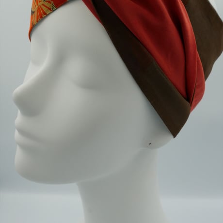 きらめくターバン　Live Turban　ニシジーナ＆ニシジーノ　朱地　蝶紋様　23