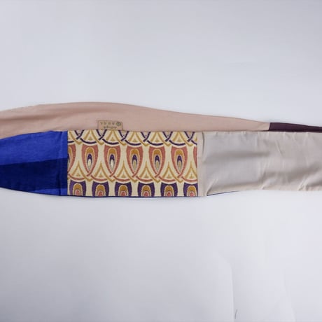 きらめくターバン　Live Turban　ニシジーナ＆ニシジーノ　白茶地　羽重ね紋様　75