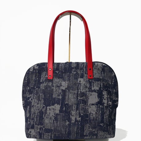 SUI Plus Bags　ラウンドトートバッグ　No.23　青海波唐花紋様　一点物