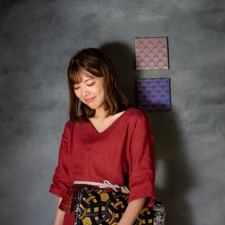 SUI Plus Bags　しかくバッグ（13インチPCバッグ）　No.8　古都唐花　一点物