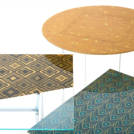 Golden Coloured Silk Kyoto Glass　＊特注製品となります。