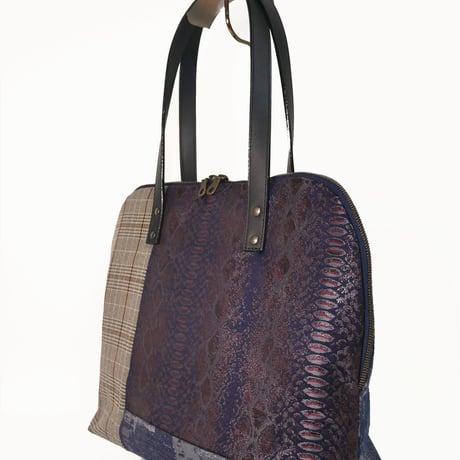 SUI Plus Bags　ラウンドトートバッグ　No.7　パイソン紋様　一点物