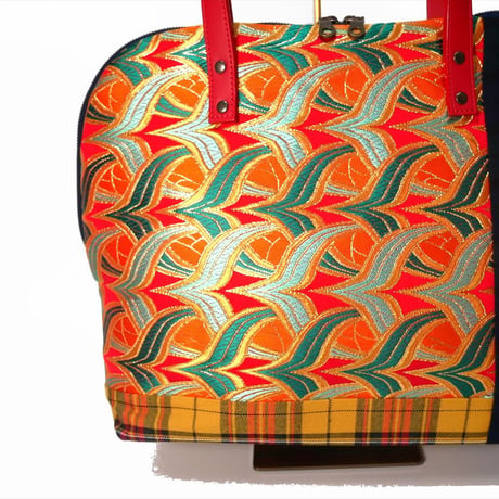 SUI Plus Bags　ラウンドトートバッグ　No.25　つばめ矢紋様　一点物