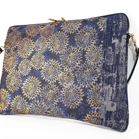 SUI Plus Bags　しかくバッグ（13インチPCバッグ）　No.9　古都唐花　一点物