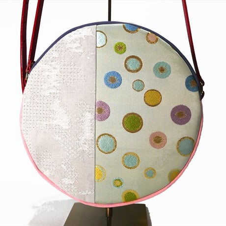 SUI Plus Bags　まんまるバッグ　No.28　水玉紋様　一点物
