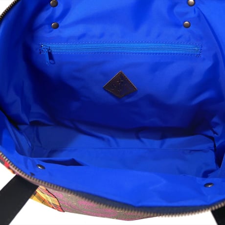 SUI Plus Bags　ラウンドトートバッグ　No.26　アフリカ紋様　一点物