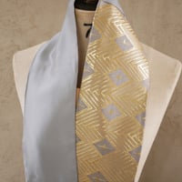 きらめくターバン　Live Turban　ニシジーナ＆ニシジーノ　白茶地　菱つなぎ紋様　30