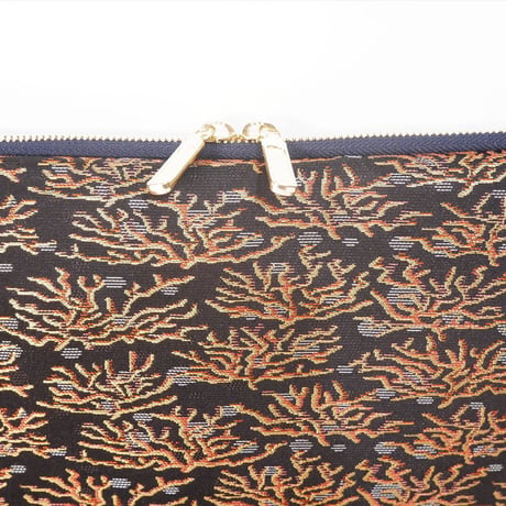 SUI Plus Bags　しかくバッグ（13インチPCバッグ）　No.19　珊瑚紋様　一点物
