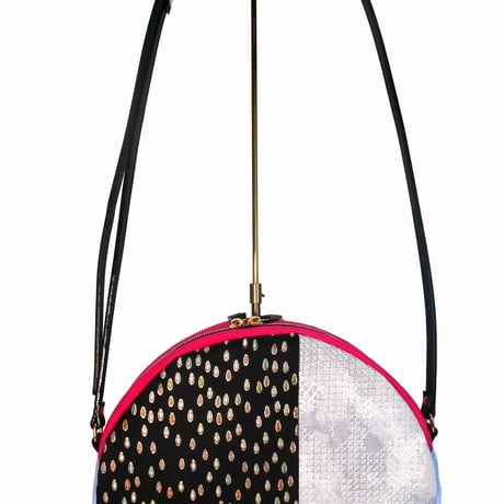 SUI Plus Bags　まんまるバッグ　No.3　しずく紋様　一点物