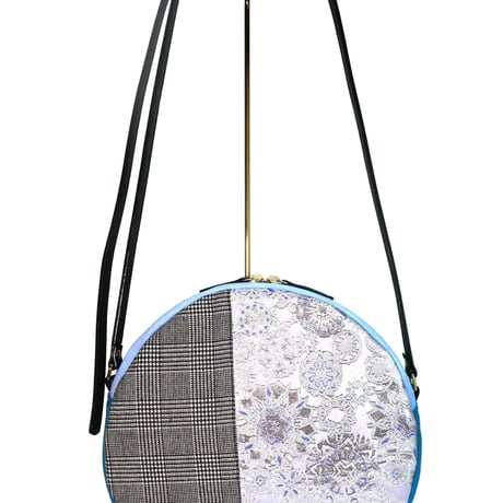SUI Plus Bags　まんまるバッグ　No.6　雪輪紋様　一点物