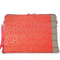 SUI Plus Bags　しかくバッグ（13インチPCバッグ）　No.24　Cell紋様　一点物