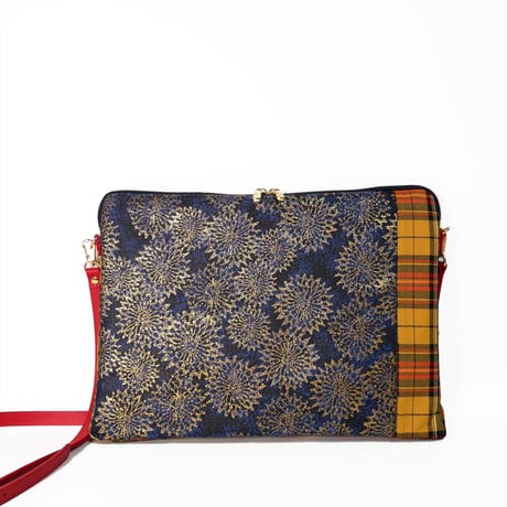 SUI Plus Bags　しかくバッグ（13インチPCバッグ）　No.5　古都唐花　一点物