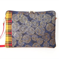 SUI Plus Bags　しかくバッグ（13インチPCバッグ）　No.7　古都唐花　一点物
