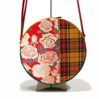 SUI Plus Bags　まんまるバッグ　No.24　バラ紋様　一点物
