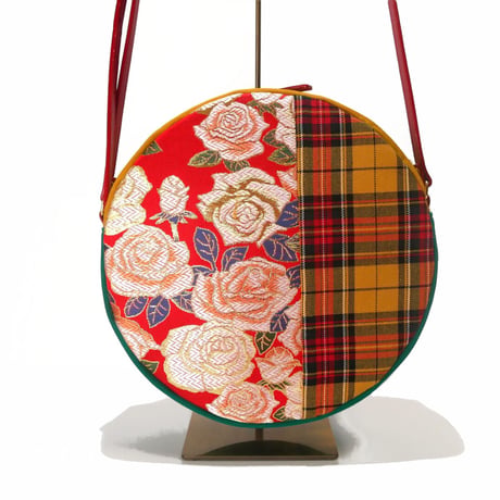 SUI Plus Bags　まんまるバッグ　No.24　バラ紋様　一点物