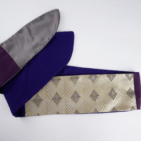 きらめくターバン　Live Turban　ニシジーナ＆ニシジーノ　白茶地　菱つなぎ紋様　33