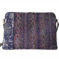 SUI Plus Bags　しかくバッグ（13インチPCバッグ）　No.12　パイソン紋様　一点物