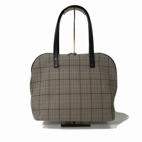 SUI Plus Bags　ラウンドトートバッグ　No.4　紺地CELL紋様　一点物