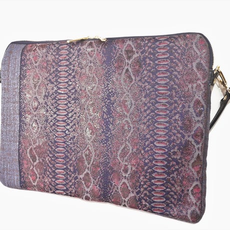 SUI Plus Bags　しかくバッグ（13インチPCバッグ）　No.14　パイソン紋様　一点物