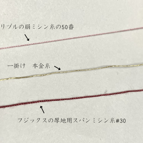 西陣織で使われている　本金糸　本金漆地手押一掛