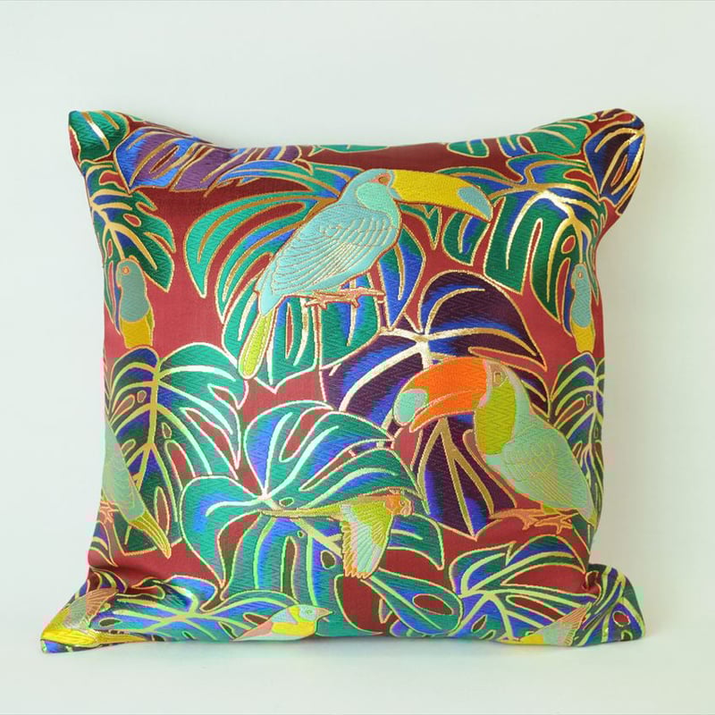 西陣織 クッション 平安御所車 西陣織 横長 クッション 60×30cm 中材付 – ザ