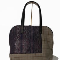 SUI Plus Bags　ラウンドトートバッグ　No.19　パイソン紋様　一点物