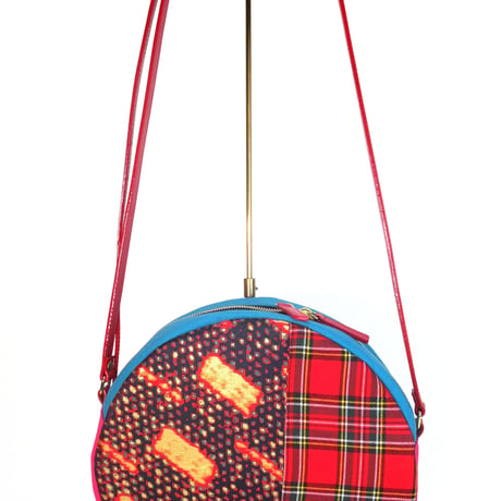 SUI Plus Bags　まんまるバッグ　No.25　ネオン紋様　一点物
