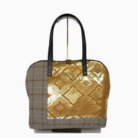 SUI Plus Bags　ラウンドトートバッグ　No.5　三階菱紋様　一点物