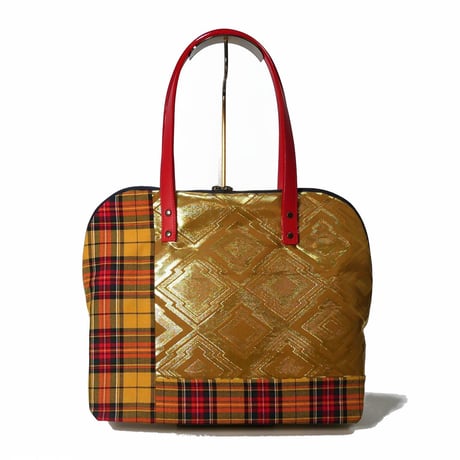 SUI Plus Bags　ラウンドトートバッグ　No.28　三階菱紋様　一点物