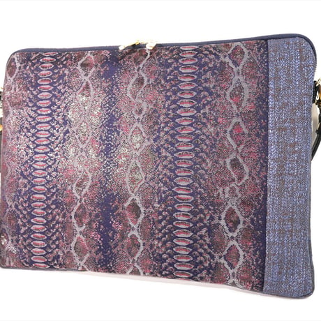 SUI Plus Bags　しかくバッグ（13インチPCバッグ）　No.16　パイソン紋様　一点物