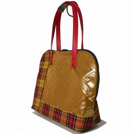 SUI Plus Bags　ラウンドトートバッグ　No.28　三階菱紋様　一点物