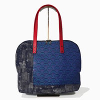SUI Plus Bags　ラウンドトートバッグ　No.23　青海波唐花紋様　一点物