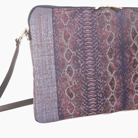 SUI Plus Bags　しかくバッグ（13インチPCバッグ）　No.14　パイソン紋様　一点物