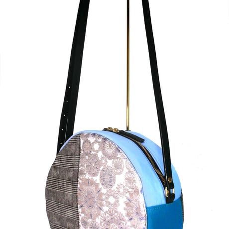 SUI Plus Bags　まんまるバッグ　No.6　雪輪紋様　一点物