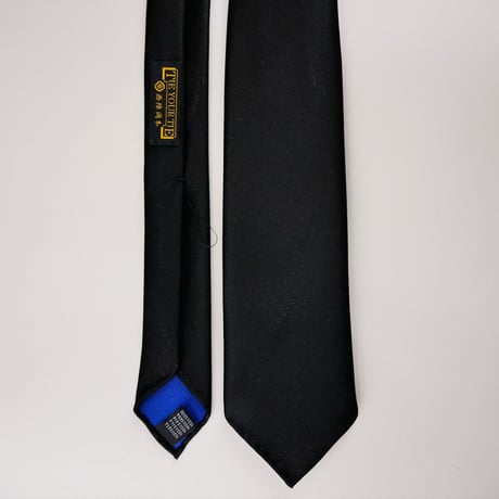 TIE YOUR TIE×西陣岡本　セッテピエゲ　 Solid J 黒艶箔青