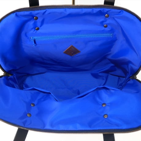SUI Plus Bags　ラウンドトートバッグ　No.13　CELL紋様　紺地　一点物