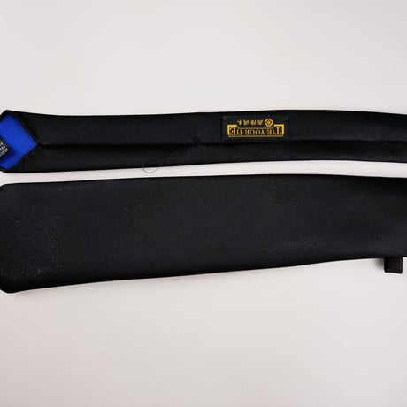 TIE YOUR TIE×西陣岡本　セッテピエゲ　 Solid J 黒艶箔青