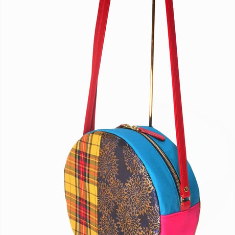 SUI Plus Bags　まんまるバッグ　No.12　古都唐花紋様　一点物