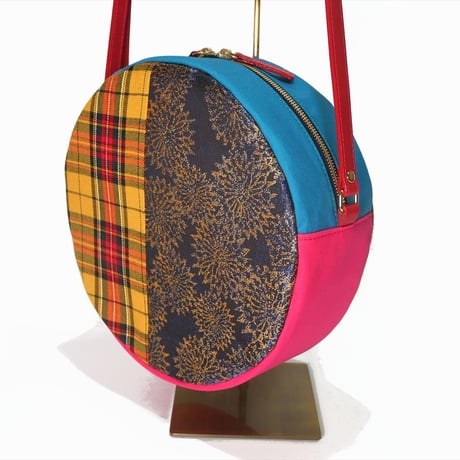 SUI Plus Bags　まんまるバッグ　No.12　古都唐花紋様　一点物