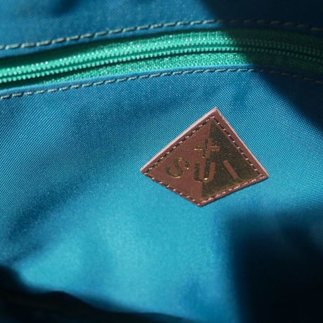 SUI Plus Bags　まんまるバッグ　No.30　モンステラ紋様　一点物