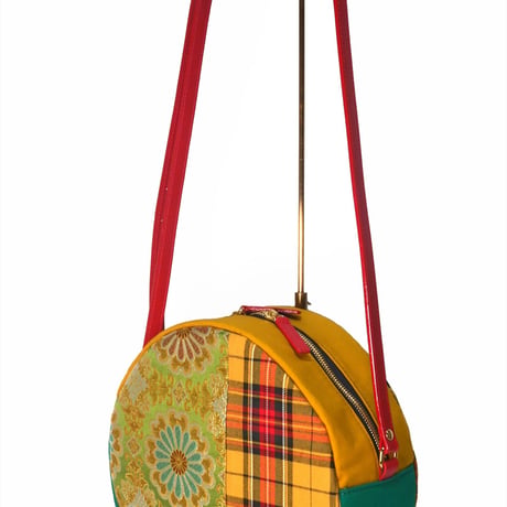SUI Plus Bags　まんまるバッグ　No.20　唐花紋様　一点物
