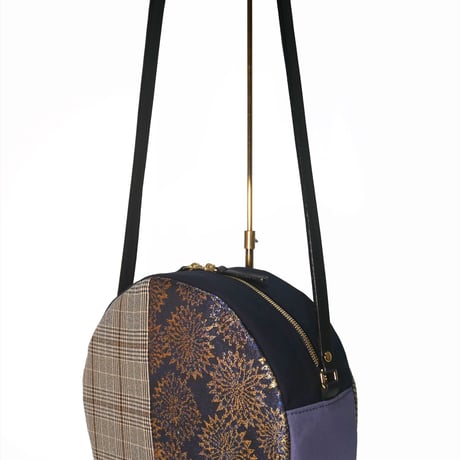 SUI Plus Bags　まんまるバッグ　No.21　古都唐花紋様　一点物
