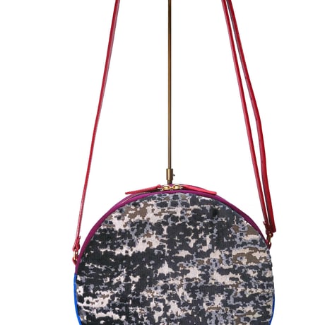 SUI Plus Bags　まんまるバッグ　No.29　モンステラ紋様　一点物