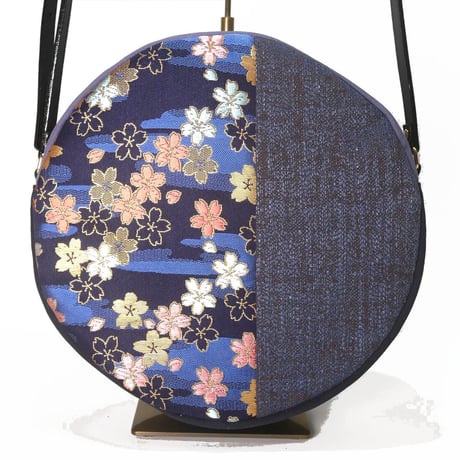 SUI Plus Bags　まんまるバッグ　No.8　さくら紋様　一点物