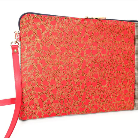 SUI Plus Bags　しかくバッグ（13インチPCバッグ）　No.24　Cell紋様　一点物
