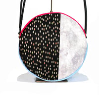 SUI Plus Bags　まんまるバッグ　No.3　しずく紋様　一点物